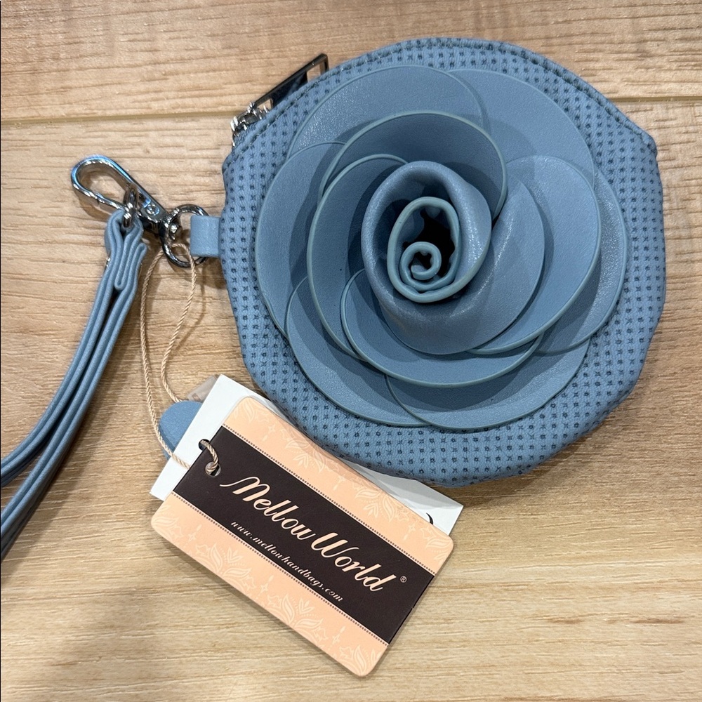 Mellow World Blue Floral Coin Purse
